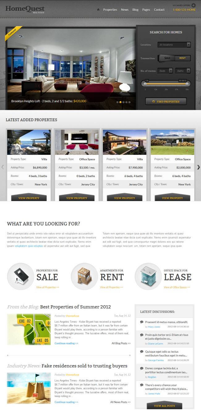 HomeQuest Theme