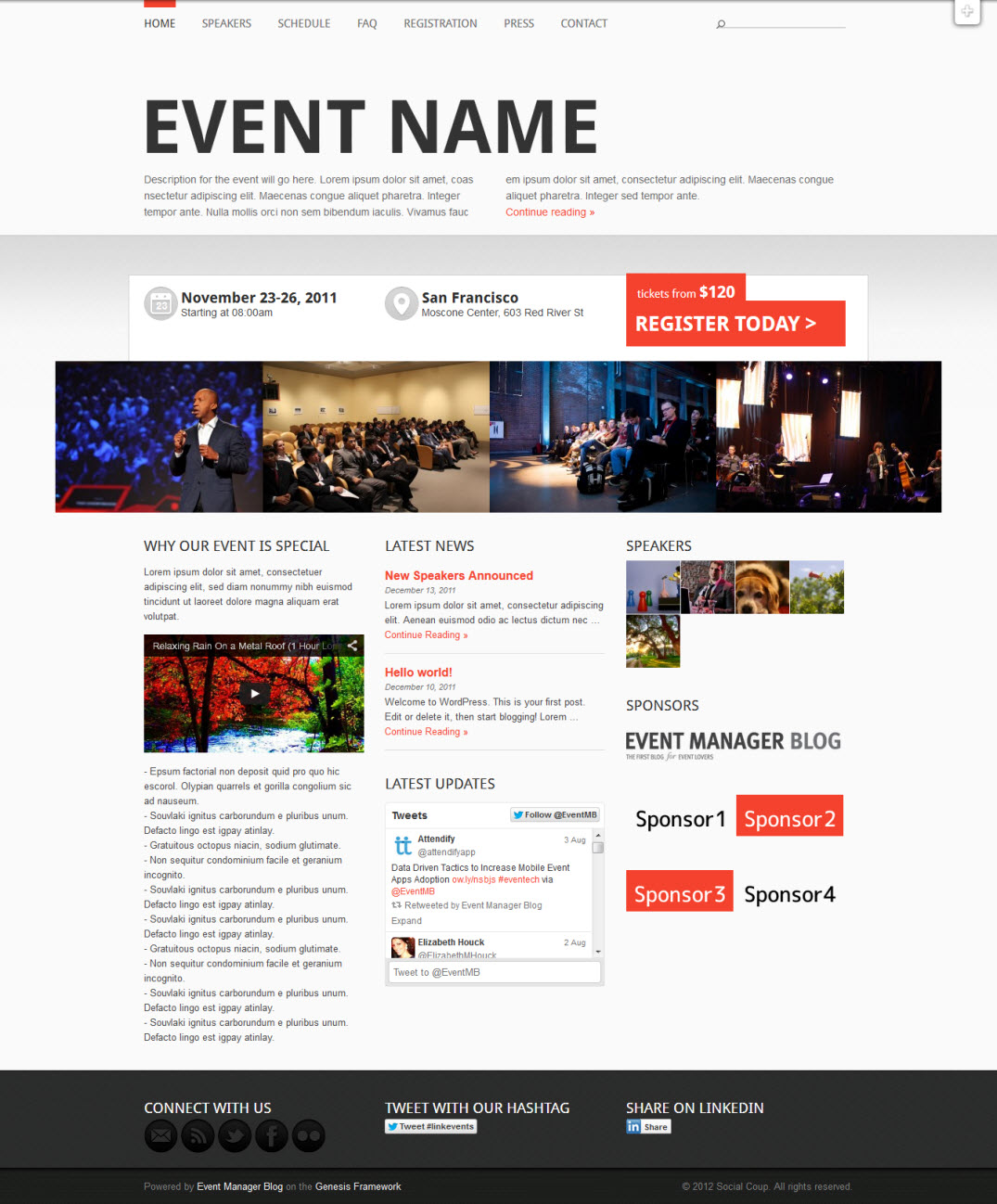 Event Manager Theme