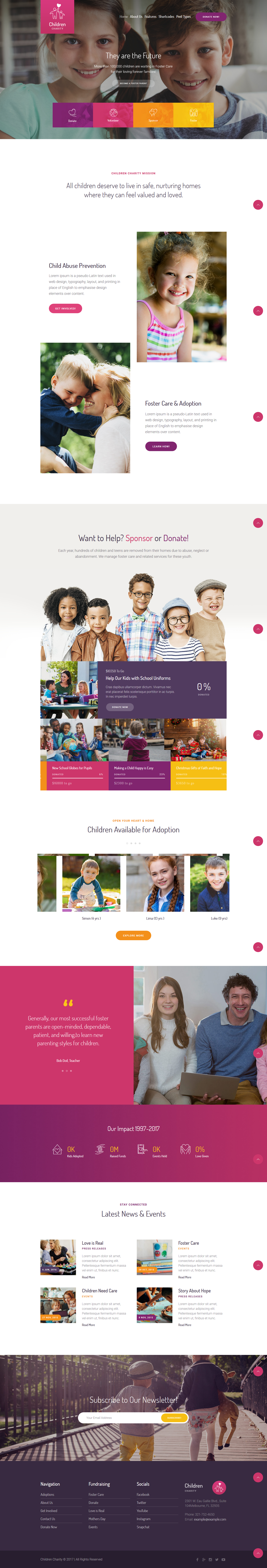 Children Charity theme